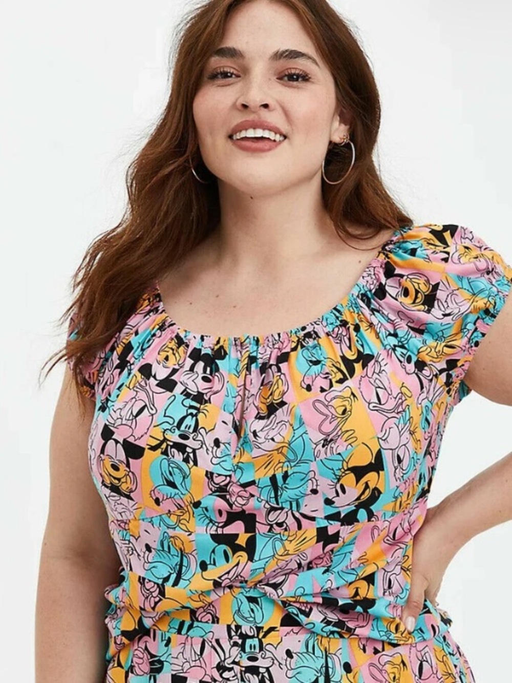Torrid x Disney 4D Mickey and Friends Retro Off Shoulder Top Sz 3